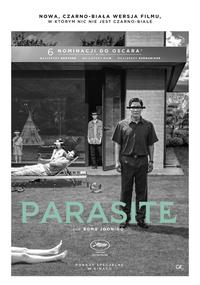 Plakat filmu Parasite (wersja czarno-biała)
